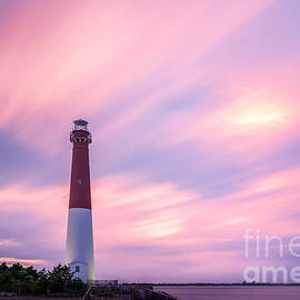 Barnegat Lighthouse Long Exposure Sunset by Michael Ver Sprill