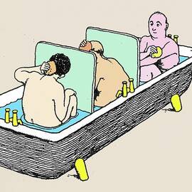 Bath For Three By W. Heath Robinson by Science Photo Library