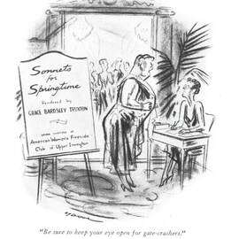 Be Sure To Keep Your Eye Open For Gate-crashers by Leonard Dove