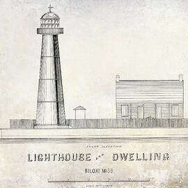 Biloxi Lighthouse Drawing by Jon Neidert