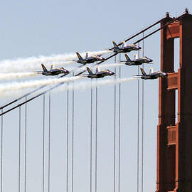 Blue Angels and the Bridge by Bill Gallagher