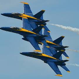 Blue Angels Practice Formation over Pensacola Beach by Jeff at JSJ Photography