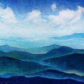 Blue Ridge Blue Skyline Sheep Cloud by Catherine Twomey