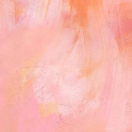 Blush- abstract painting in pinks by Linda Woods
