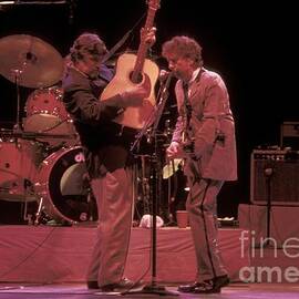 Rick Danko and Bob Dylan  by Concert Photos