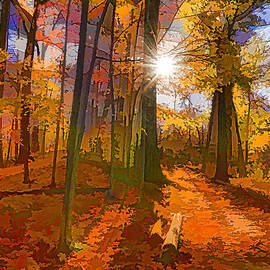 Bold and Colorful Autumn Forest Impression