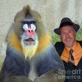 Bonding With My New Mandrill Buddy  by Jim Fitzpatrick