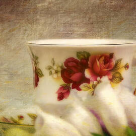 Bone China Teacup and Foxgloves