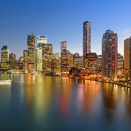 Brisbane Skyline From Story Bridge At by Stefan Mokrzecki