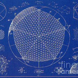 Building Construction Geodesic Dome 1951 by Science Source