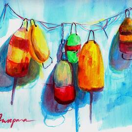 Colorful Buoys by Patricia Awapara