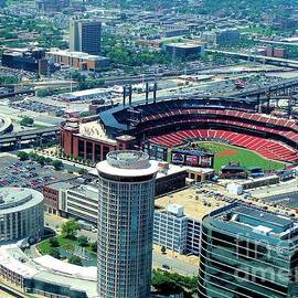 Busch Stadium from the top of the Arch
