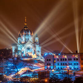 Cathedral Of St Paul Ready for Red bull crashed Ice by Paul Freidlund
