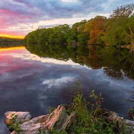 Central Pond Sunset by Bryan Bzdula