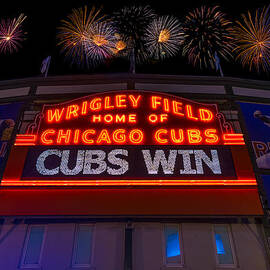 Chicago Cubs Win Fireworks Night by Steve Gadomski