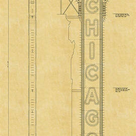 Chicago Theatre Blueprint by Andrew Fare