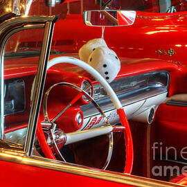 Classic Cadillac Beauty In Red by Bob Christopher