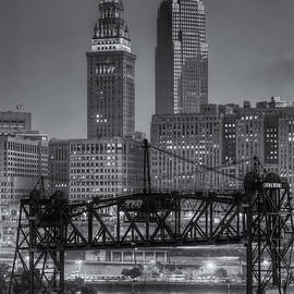 Cleveland Skyline and the Flats Morning Twilight II by Clarence Holmes