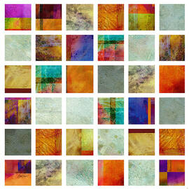 Color Block collage abstract art by Ann Powell