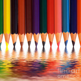 Rainbow colored pencils Poster by Delphimages Photo Creations - Pixels Merch