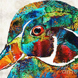 Colorful Wood Duck Art by Sharon Cummings by Sharon Cummings