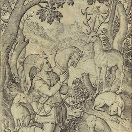 Conversion Of H Hubertus, Hieronymus Wierix by Hieronymus Wierix