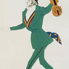 Costume design for Paganini in The Enchanted Night by Leon Bakst