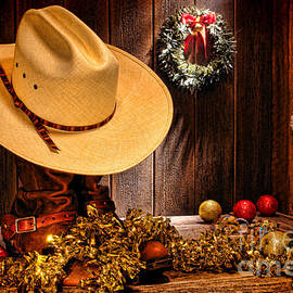 Cowboy Christmas Party by Olivier Le Queinec