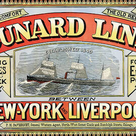 Cunard Line New York-Liverpool 1875 by Mountain Dreams
