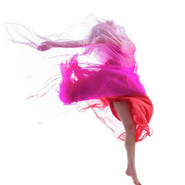 Dancer Jump On White Background With by Proxyminder