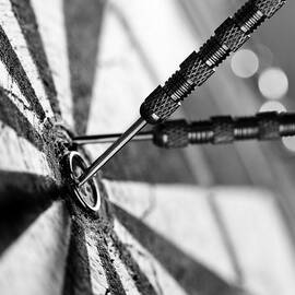 Dartboard with bullseye by Darin Ashton