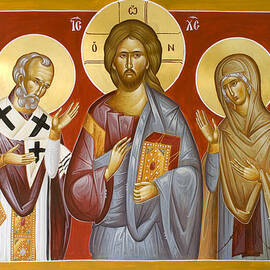 Deisis Jesus Christ St Nicholas and St Paraskevi by Julia Bridget Hayes