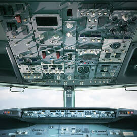 Detail View Of Cockpit Of A Jet Engine by Monty Rakusen