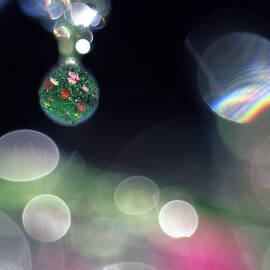Digital Composite Abstract Of Dew Drops by Jaynes Gallery