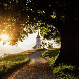 Dirt Road Leading To Remote Hilltop by Pixelchrome Inc