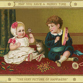 Duet For Tambourine And  Rattle by Mary Evans Picture Library