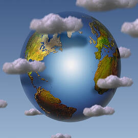 Earth And Clouds by Mike Agliolo