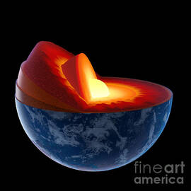 Earth core structure - isolated by Johan Swanepoel