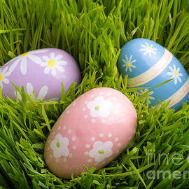 Easter Eggs in the grass by Edward Fielding
