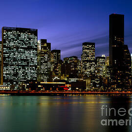 Eastside Manhattan Skyline At Dusk by Rafael Macia