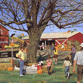 Eckert's Market Under Big Tree 1995 by Don  Langeneckert