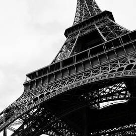 Eiffel Tower From Below Black And White by Peskymonkey