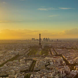 Eiffel Tower In Paris At Sunset by Pawel Libera