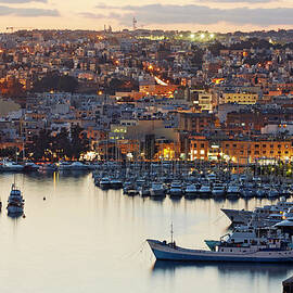 Elevated View Of Harbour In Sliema by Allan Baxter