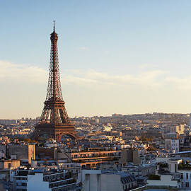 Elevated View Of Paris With Eiffel Tower by Allan Baxter