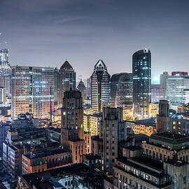 Elevated View Of Shanghai Skyline At by Yongyuan Dai