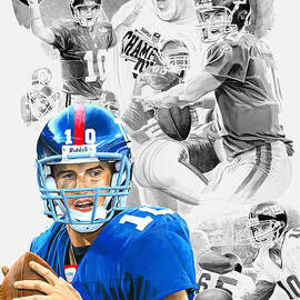 Eli Manning MVP by Ken Branch