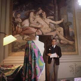Emilio Pucci By A Fresco by Horst P. Horst