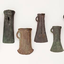 Examples Of Late Bronze Age Socketed Axes by Science Photo Library