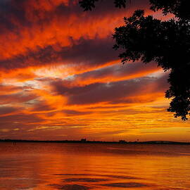 Fiery Sunset by Tannis  Baldwin